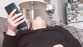 Mommy watches porn and masturbates
