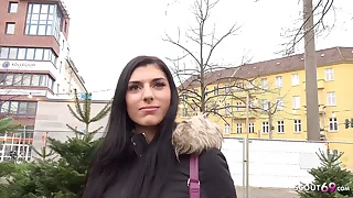 GERMAN SCOUT  Cute 20yr old Teen Kristall Pickup and Fuck away from Real Street Casting