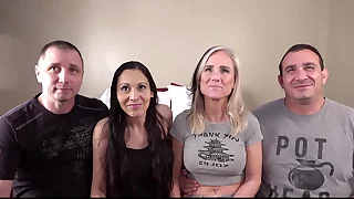 Desperate Amateurs Bunny Sabrina added to Babyanne get their tight pussies banged hard