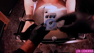 Strait Parka Bound Slut gets Caning and Pussy Stapling