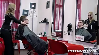 Cutie Teen Hairdresser Lassie Aficionado Tries Anal