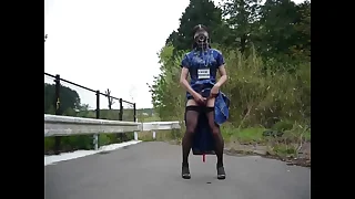 Trestle Ayanashi japanese crossdresser qipao masturbation