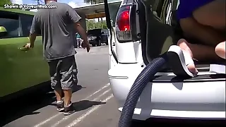 Hot Latina Exhibitionist Wife Nikki Brazil Car Wash Upskirt Flashing Voyeur Tease! voyeurchampcom