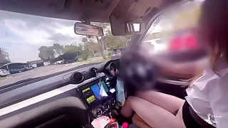 Thai student masturbates wide show stranger outside