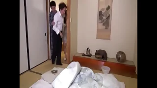 old lady with japanese stepson