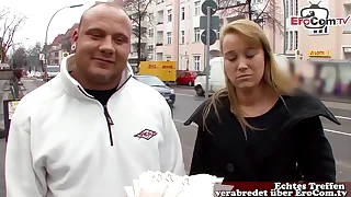Deutsches Straßen Actors  Echtes Paar probiert Porno