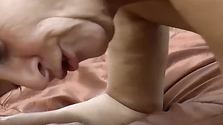 Grandma has an orgasm every after a throb time