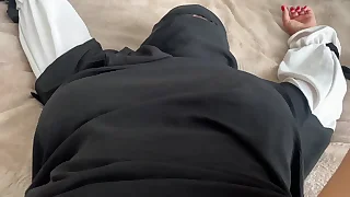 Arab cleaning little one aroused client nearby her tight pussy and big tits