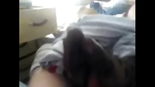 Turkish girl downcast footjob