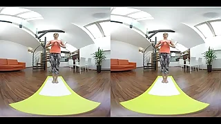 Alexis Crystal Enjoys VR Yoga And Voyeur Sex