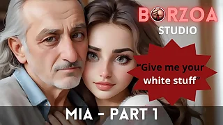 Mia  1  Horny old Grandpappa defeated virgin teen young Turkish Girl