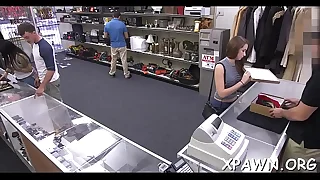 Charming whore coitus in sell out