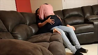 Gorgeous Girl gets fucked by Landlord in Couch  Lexi Aaane