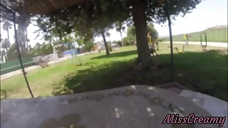 Uncompromised Flash  Naked in the public park I wear my stepfathers cock while strangers await us