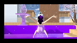 Point of view cartoon fox girl dances on your lap Sakura Bus Simulator