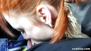 Anorexic allude whore gets payed to blow like a champ