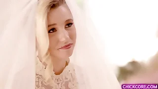 Gorgeous young bride Carolina Sweets has lesbian sex with will not hear of grandma Julia Ann!