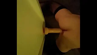 Crossdresser sissy Daniella takes dildo balls deep part 2