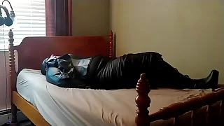 Crossdresser bound gagged increased by struggling