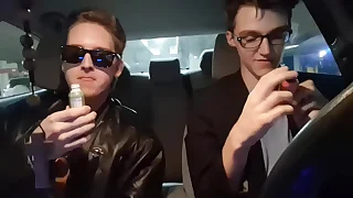 Two unemployed mfs drink 5 light of day energy shots give a parking garage