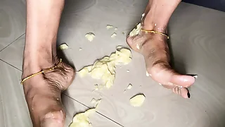 Feet degradation hot Indian Tamil girl foot