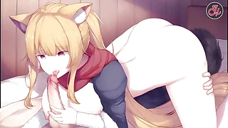 Hentai Uncensored Met Me by Cosplaying a Witch in Stockings and Gave Me a Footjob