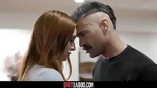 Hot redhead teen fucks with boyfriends stepdad