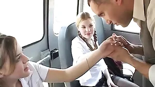 Threesome in transmitted to bus