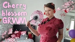 Cherry Bloom GRWM Victorian amp Organism Tease in a Cheongsam