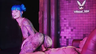 Cheri Nowlin giving you a proper Reception at Clouds nightclub Cyberpunk 2077 parody