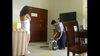 Indian Bhabhi flashing towel district service