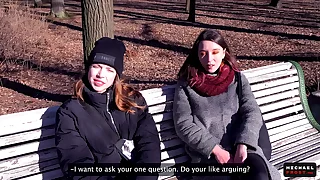Try it! Street Incident With Stranger Girls  Public Agent  POV