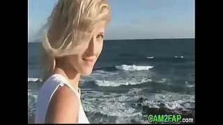Awesome Blonde Naked someones skin Beach