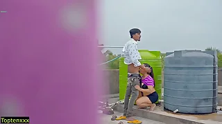 Hindi real Hot Sex at roof! Plz Dont Cum Inside pussy