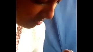 Horny tamil girl sucking black weasel words and doting it with her tongue