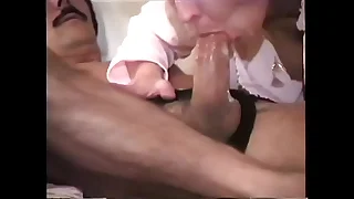 Aunt Joan sucks and swallows in this vintage membrane