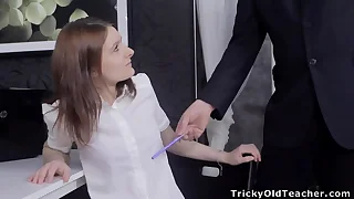 Redhead Russian Schoolgirl Fucked insusceptible to the Teacher039s Table