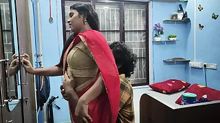 Mallu girl hot overheated half saree amour and sex with boy friend