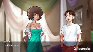 Miss Ross Reveals her Body Painting Kink to Anon Summertime Saga Gameplay