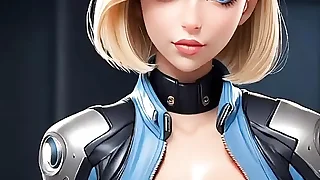 Isabelle Dupond in a science fiction area Ai model