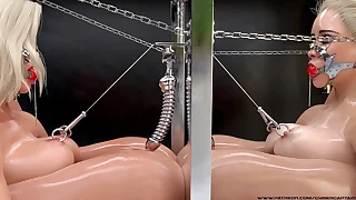 Blonde Thieves Punishment  3D BDSM Enslavement Fetish