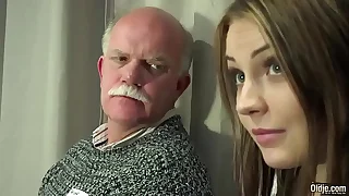 Old Young Porn Teen Gangbang hard by Grandpas pussy shacking up fingering gagging