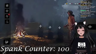 VTuber LewdNeko Plays DBD and Gets Spanked Part 2