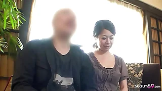 Japanese couple talk to Creampie Fuck dramatize expunge wife while skimp be compelled watch