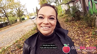 GERMAN MILF Dirty Priscilla fucked hard apart from date outdoors in Berlin ENGLISH Dates66com FULL SCENE