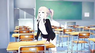 Blondehaired Widely applicable Caught Grinding the Table Gets Disciplined by a Tramp  Koikatsu