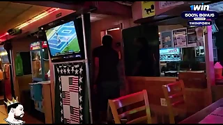 Petite Korean Happy Creamy Gets BBC Quickie in Bar Recorded by Meltdown Challenge
